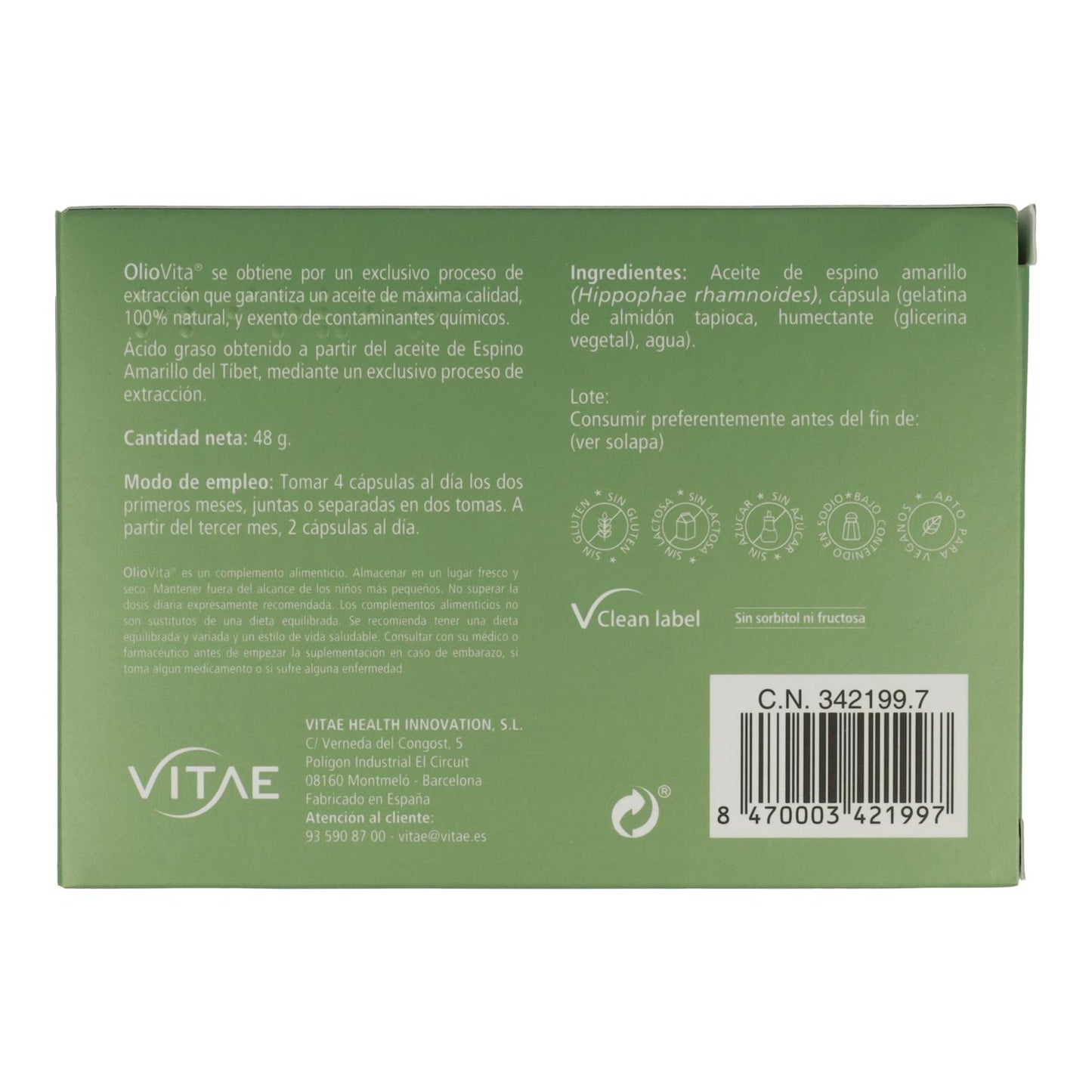 Oliovita 700 mg Vitae 60 kapsułek