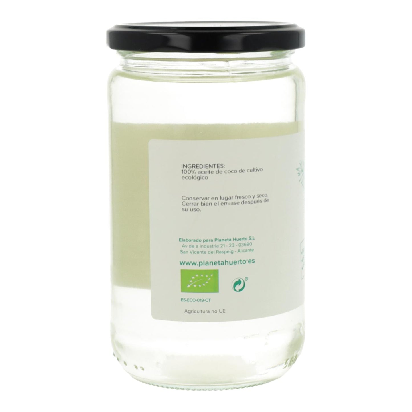Förpackning 3xEkologisk deodoriserad kokosnötsolja ECO Planeta Huerto 500 ml