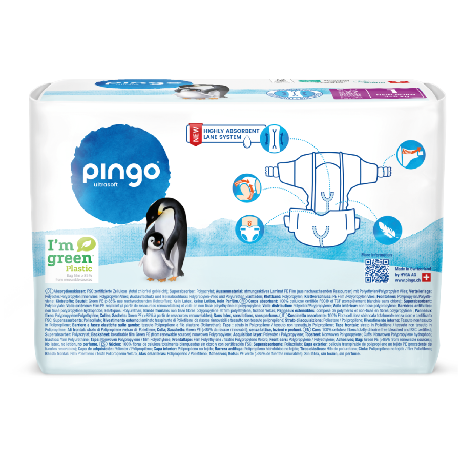 Pañales T1 (2 - 5 Kg) Pingo 27 Uds