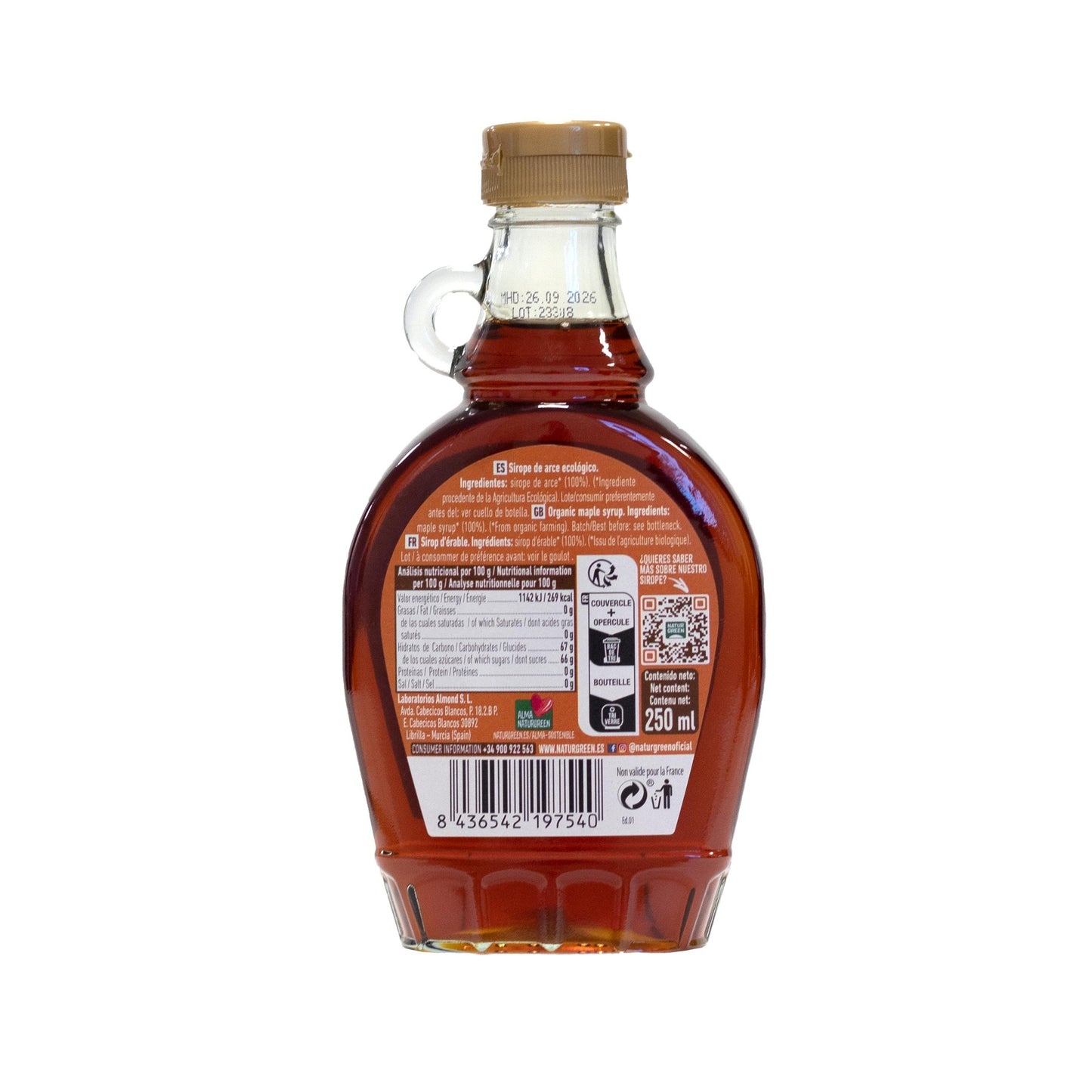 Sirop d'érable BIO NaturGreen 250 ml