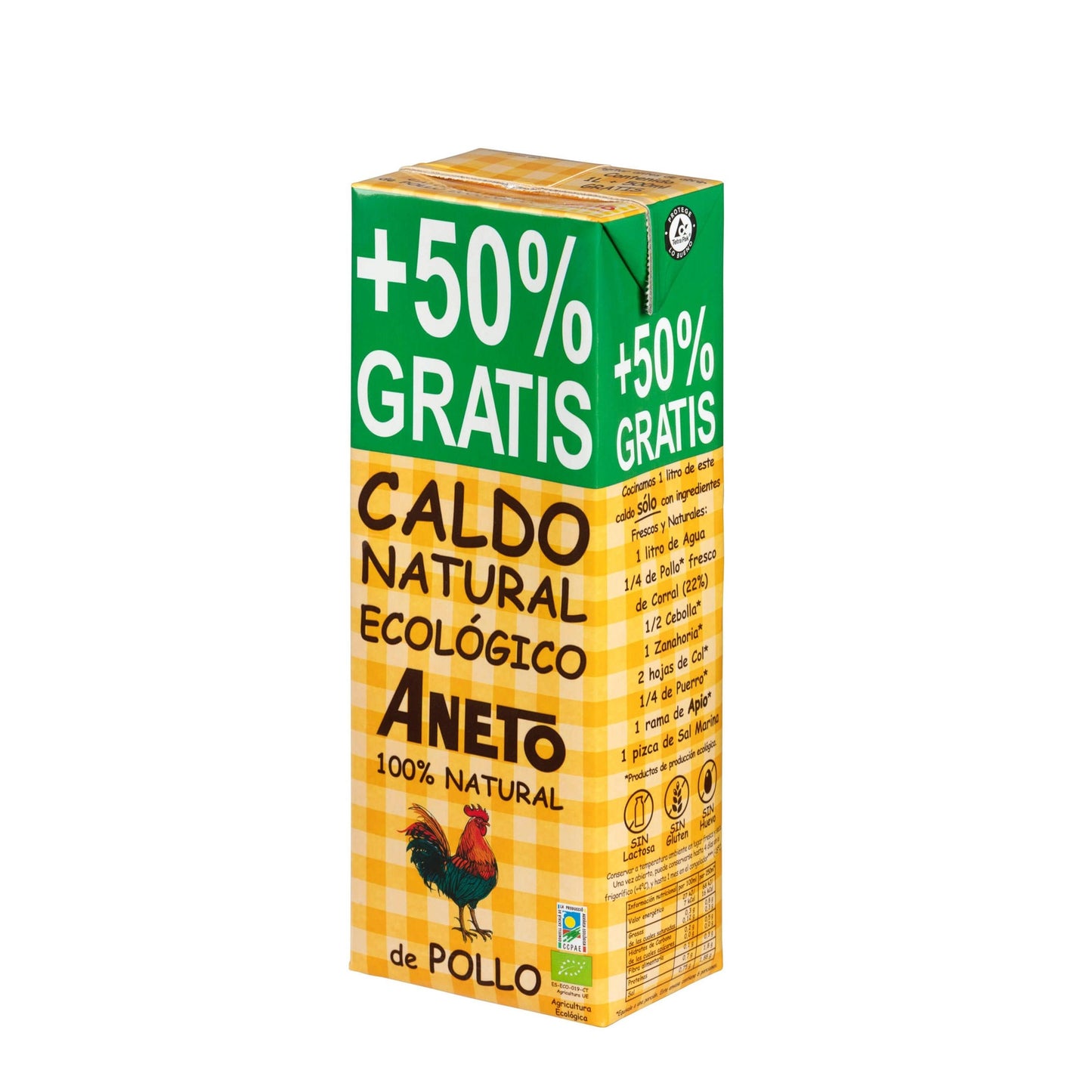 Natürliche Hühnerbrühe Eco Aneto 1 l  + 500 ml GRATIS