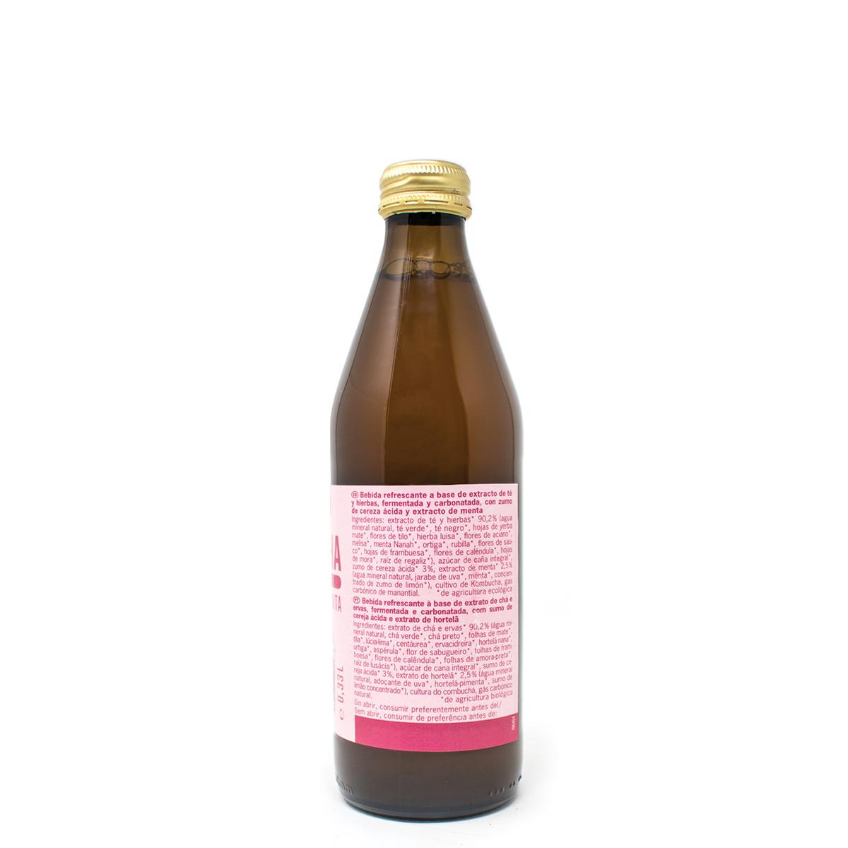 Kombucha Kirsche und Minze BIO Voelkel 330 ml