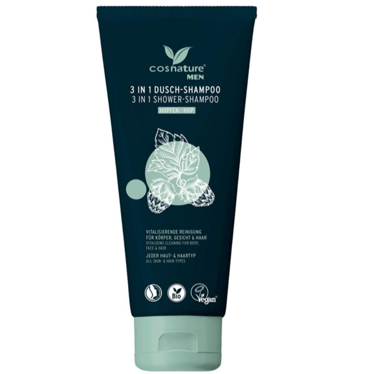 3-in-1-Duschgel & Shampoo Hopfen für Männer Cosnature 200 ml
