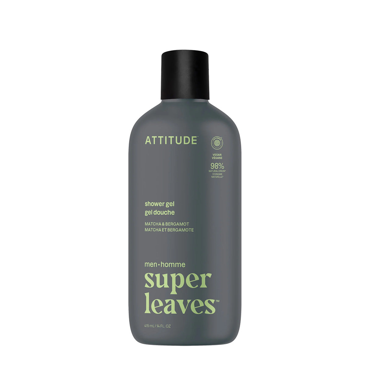 Super leaves men Gel douche Matcha & Bergamote 415 ml