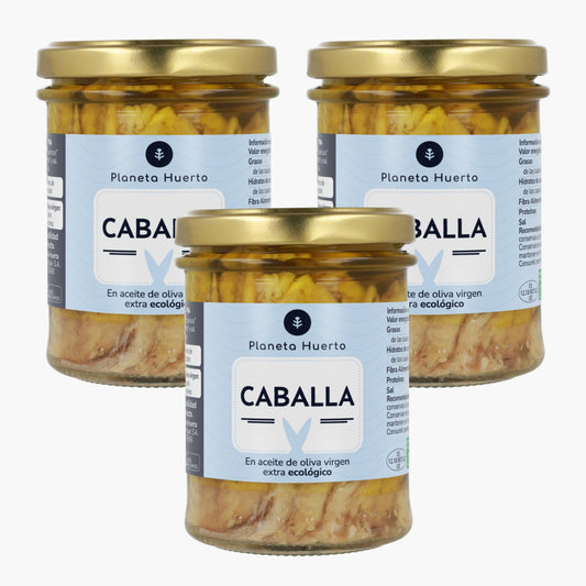 Pack 3x Mackerel in olive oil ECO Planeta Huerto 190 gr