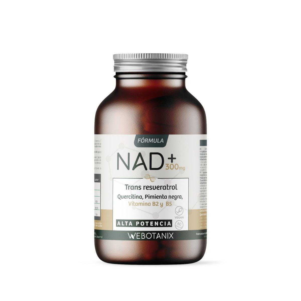 NAD+ 300 mg Trans Resveratrol WEBOTANIX 60 Kapseln