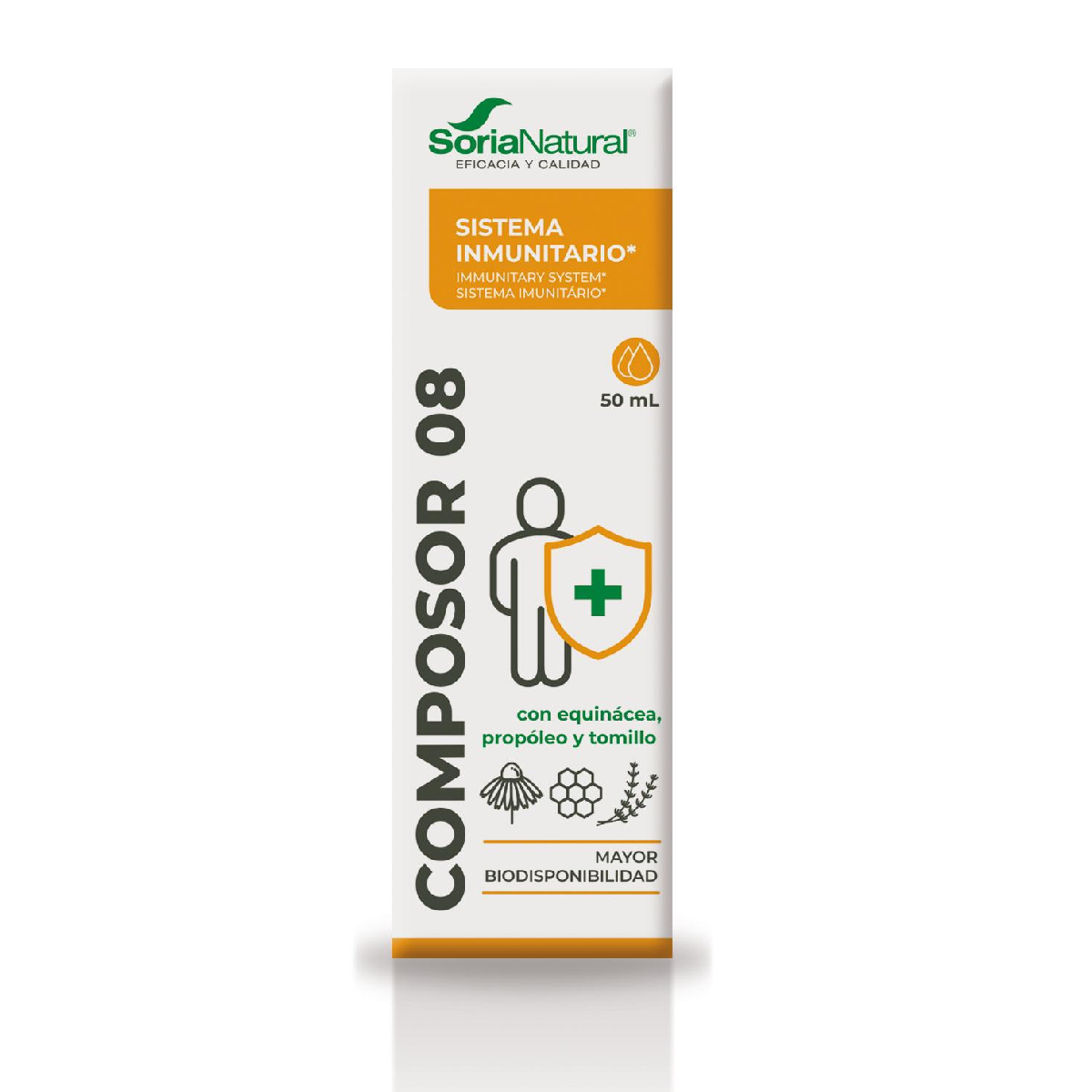 Pack of 3 Composor 8 Siglo XXI Echina Soria Natural, 50 ml