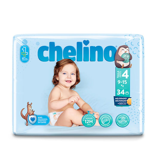 PANNOLINI CHELINO T4 Gateo (9-15 kg) 34 pezzi