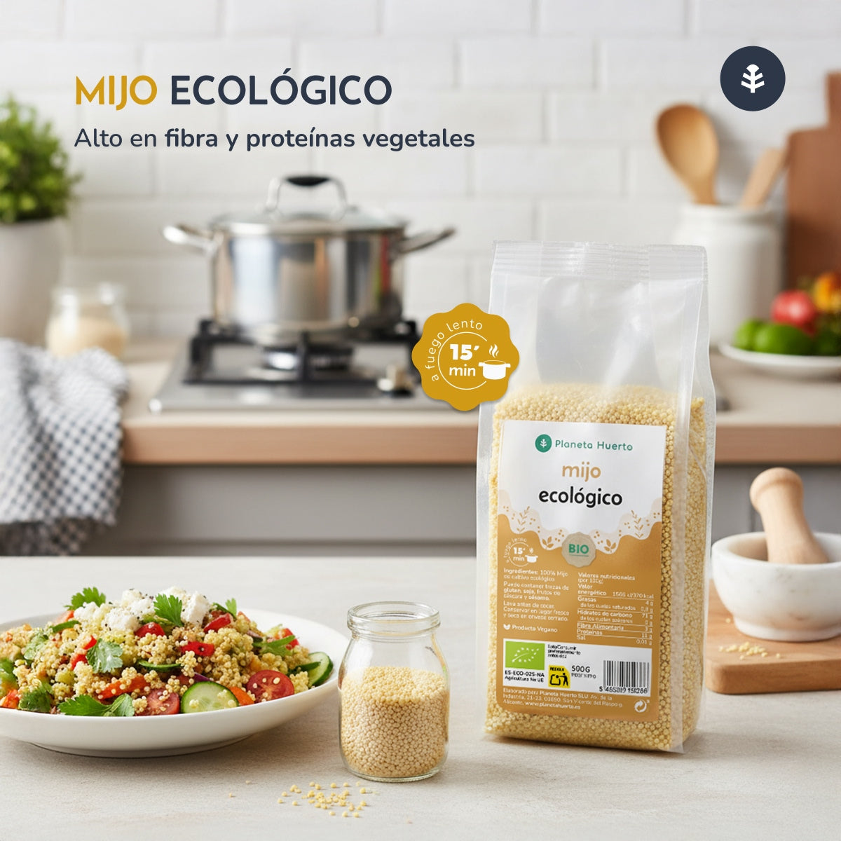 Geschälte Hirse ECO Planeta Huerto 2,5 kg