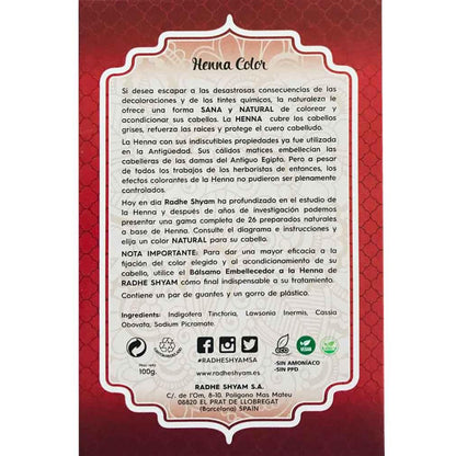 Henna-Pulver in Mahagoni-Braun von Radhe Shyam 100 g