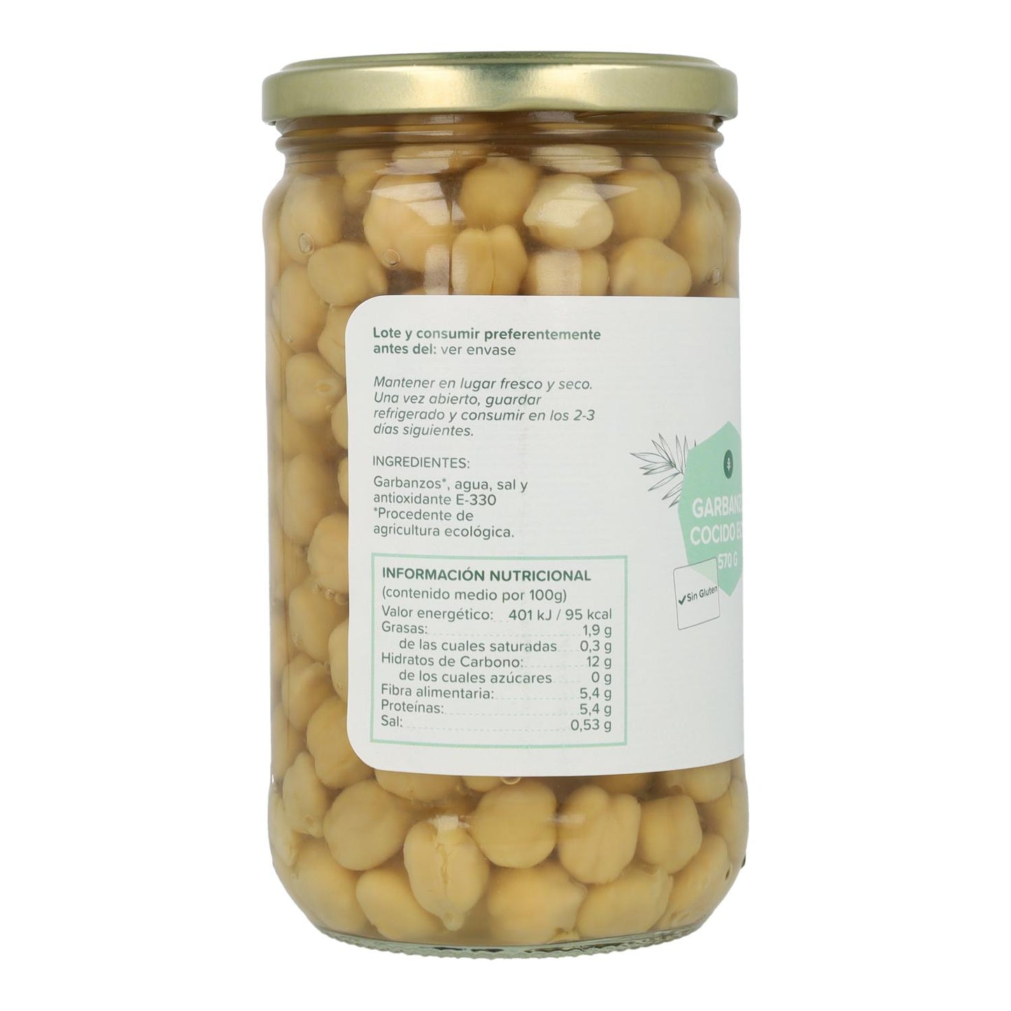 Cooked Chickpea ECO Planeta Huerto 570 g