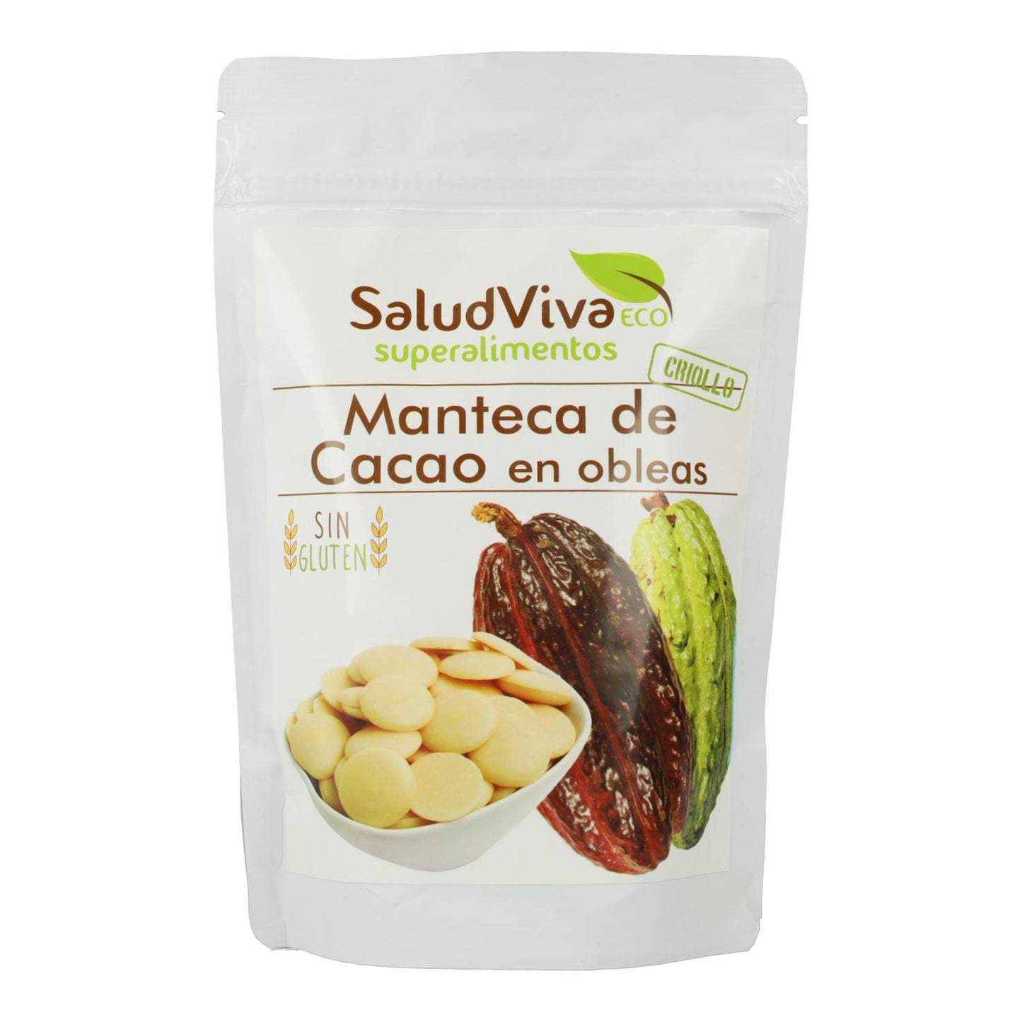 Cacaoboter op ECO-wafeltjes 250 g, Salud Viva