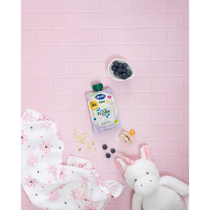 Nutri Flora sachet, banana, blueberry, yoghurt and oat flavour, 100 g Hero Solo