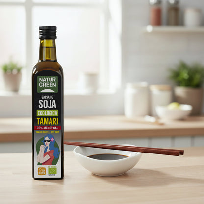 Tamari med reducerat saltinnehåll Bio NaturGreen 500 ml