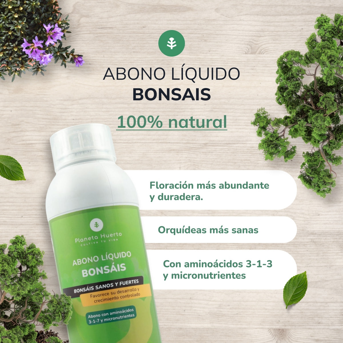 Engrais liquide pour bonsaïs Planeta Huerto 1 l