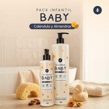 Shampoo e gel per bambini alla calendula e alle mandorle Planeta Huerto 500 ml