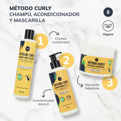 Curly Method Pack: Shampoo, Maske und Einwirken lassen Planeta Huerto