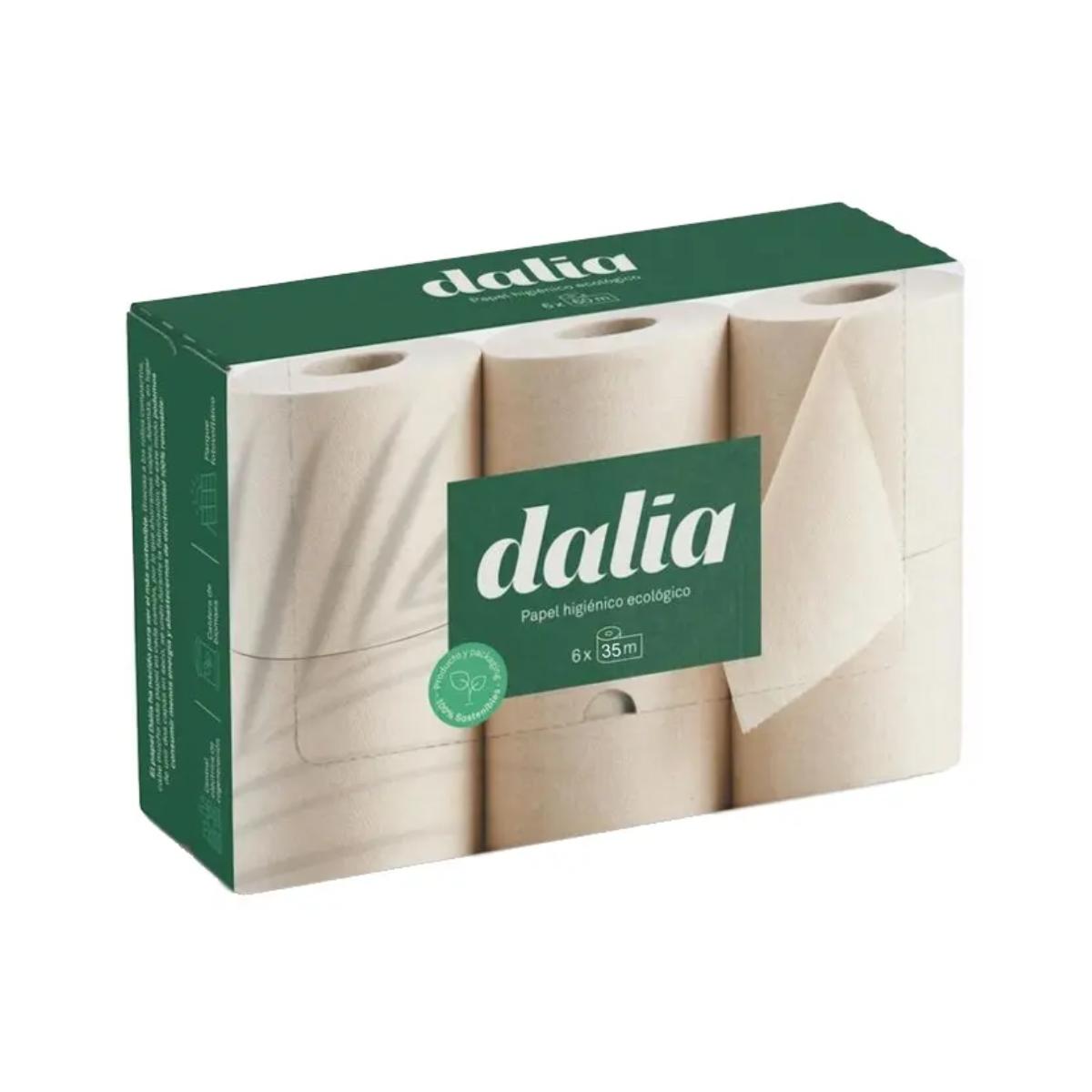 Zestaw 4x Niebielony papier toaletowy, Dalia 6 rolek 6x35 m