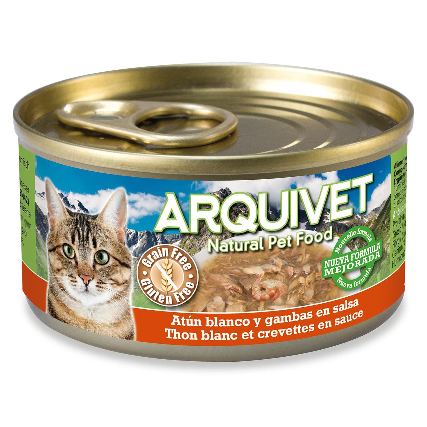 Tonno bianco e gamberetti in salsa Arquivet 80 g Cibo umido per gatti