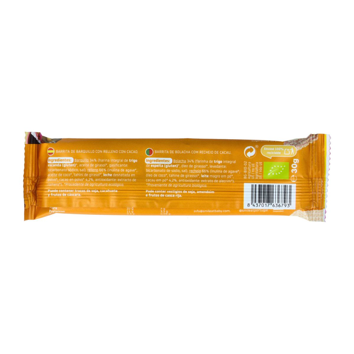 Gefüllter Waffelriegel 30 g ECO Smileat
