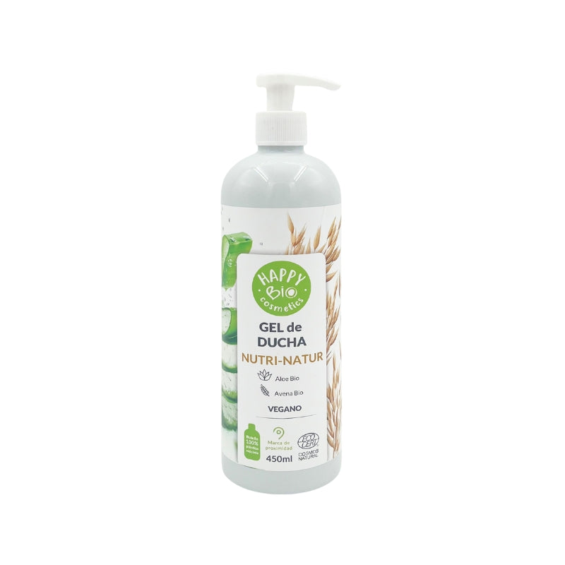 Duschgel Nutri-natur Aloe Vera und Bio-Hafer HappyBio 450 ml