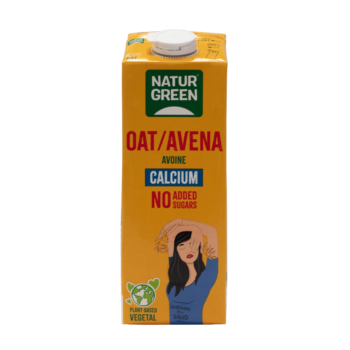Naturgreen Oat/Oat Vegetable Drink with No Added Sugar and Calcium, 1 litre