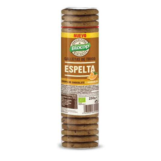 Biscotti di farro con gocce di cioccolato e arancia Bio Biocop 250 g