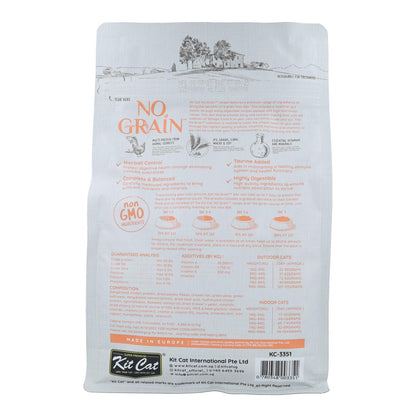 Kit Cat No Grain Cat Food – Huhn & Lachs 1 kg Natürliches Katzenfutter