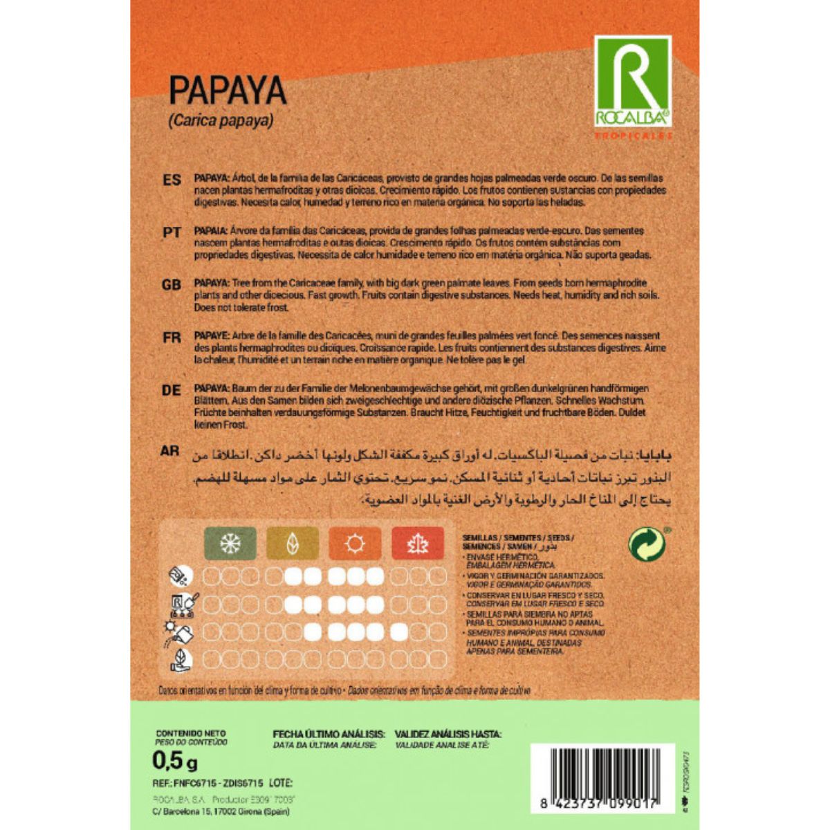 Nasiona papai Carica papaya