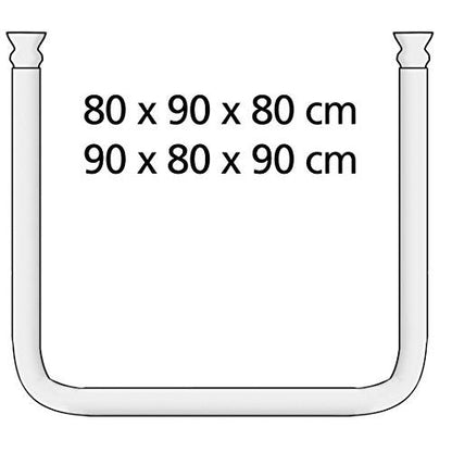 Set de barre de douche d'angle Blanc