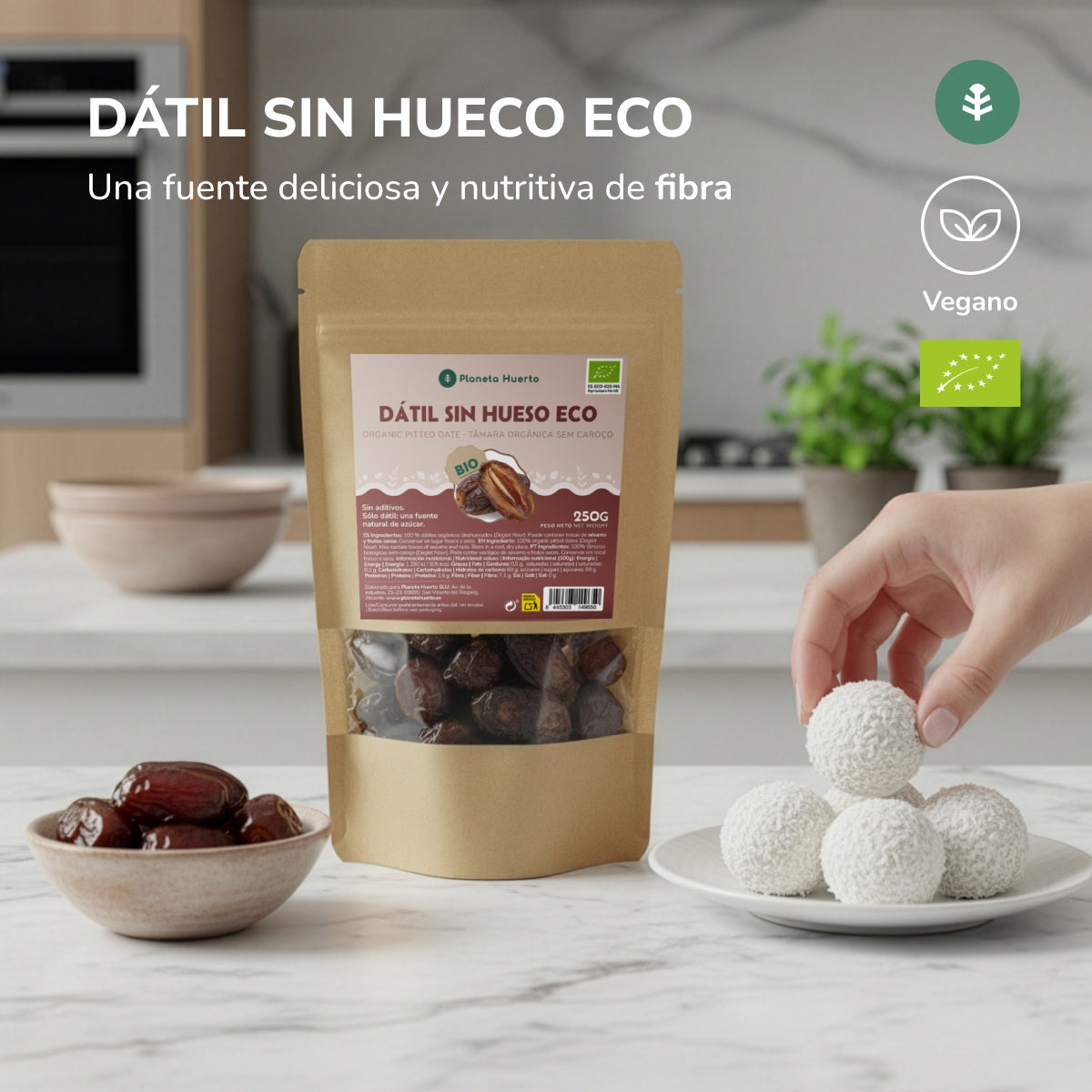 Datteri snocciolati ECO Planeta Huerto 250 g
