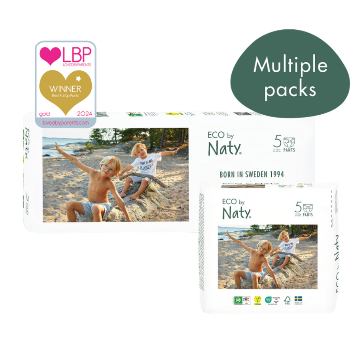 Pack de couches Bragapañal n° 5 Naty 12-18 kg 40 unités