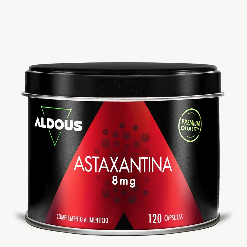Astaxantina Natural Pura 8 mg, 160 mg Aceite Rico en Astaxantina Aldous Bio 120 Perlas