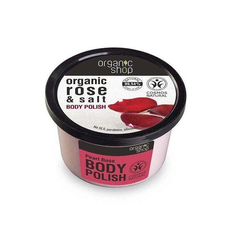 Gommage corporel moussant Perla Rosa Organic Shop 250 ml