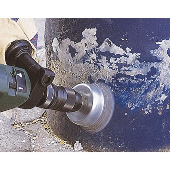 Metalowa szczotka stożkowa do wiertarki z trzpieniem sześciokątnym 1/4" (6,35 mm) Ø 75 mm