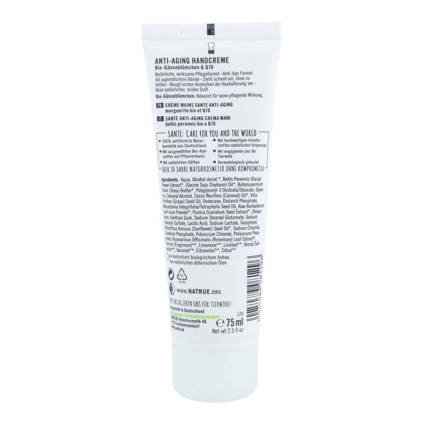 Crème anti-âge anti-taches pour les mains Sante 75 ml