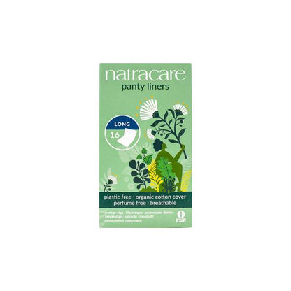 Long panty liners (individual wrappers) Natracare organic 16 units