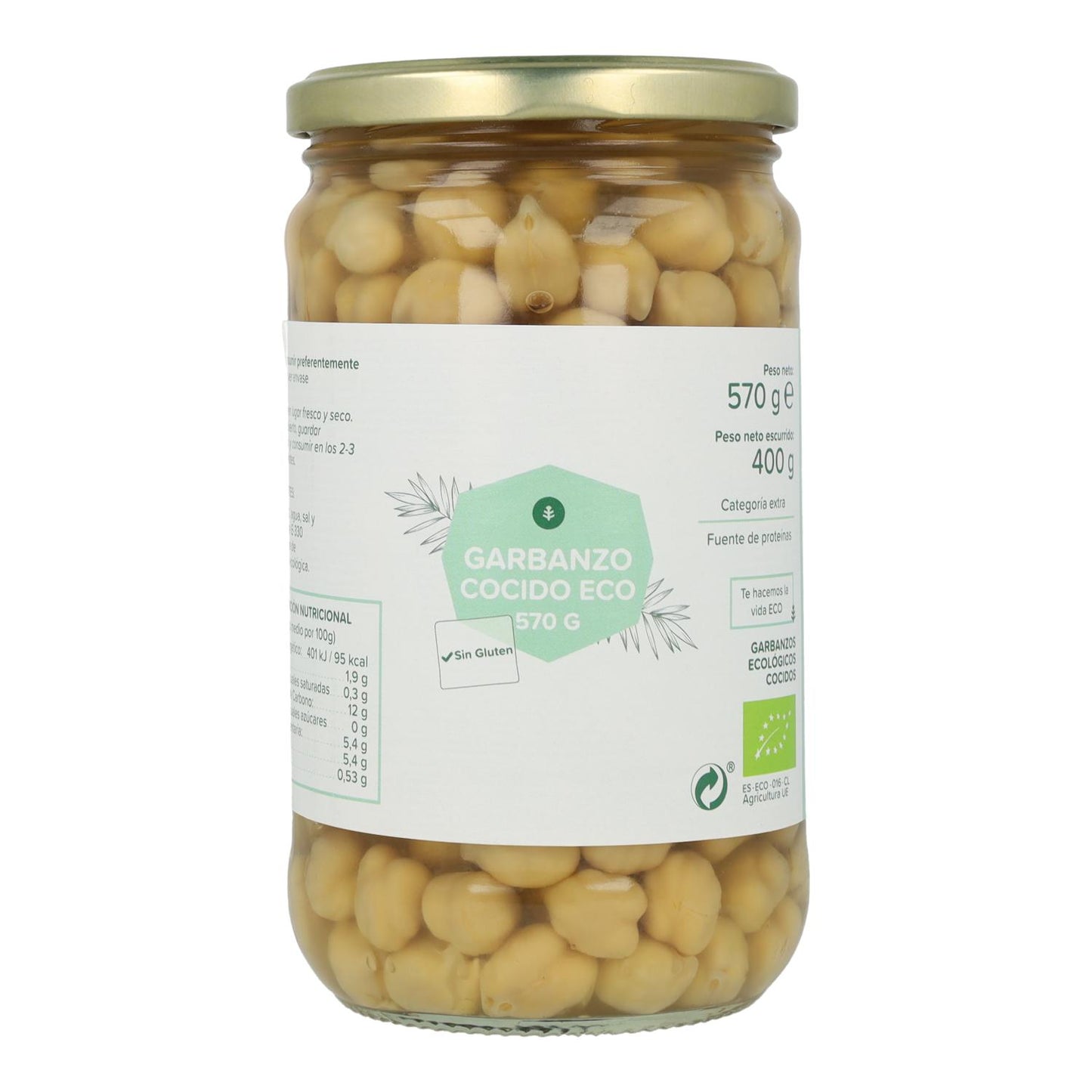Cooked Chickpea ECO Planeta Huerto 570 g
