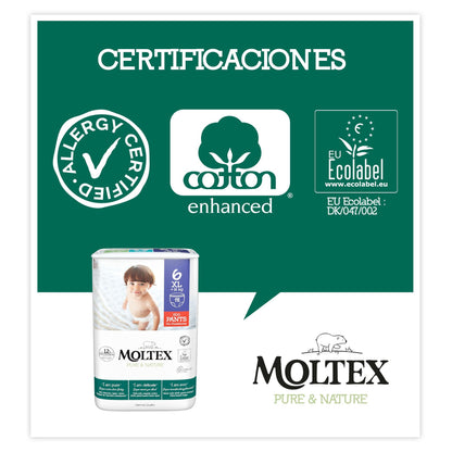 Moltex Pure & Nature T6-blöjor (+14 kg), 18 st