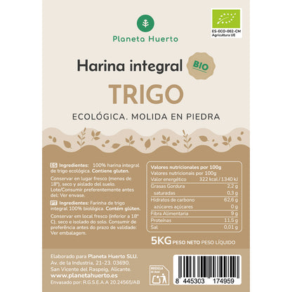 Farine de Blé Complète Eco Planet Garden 5 Kg