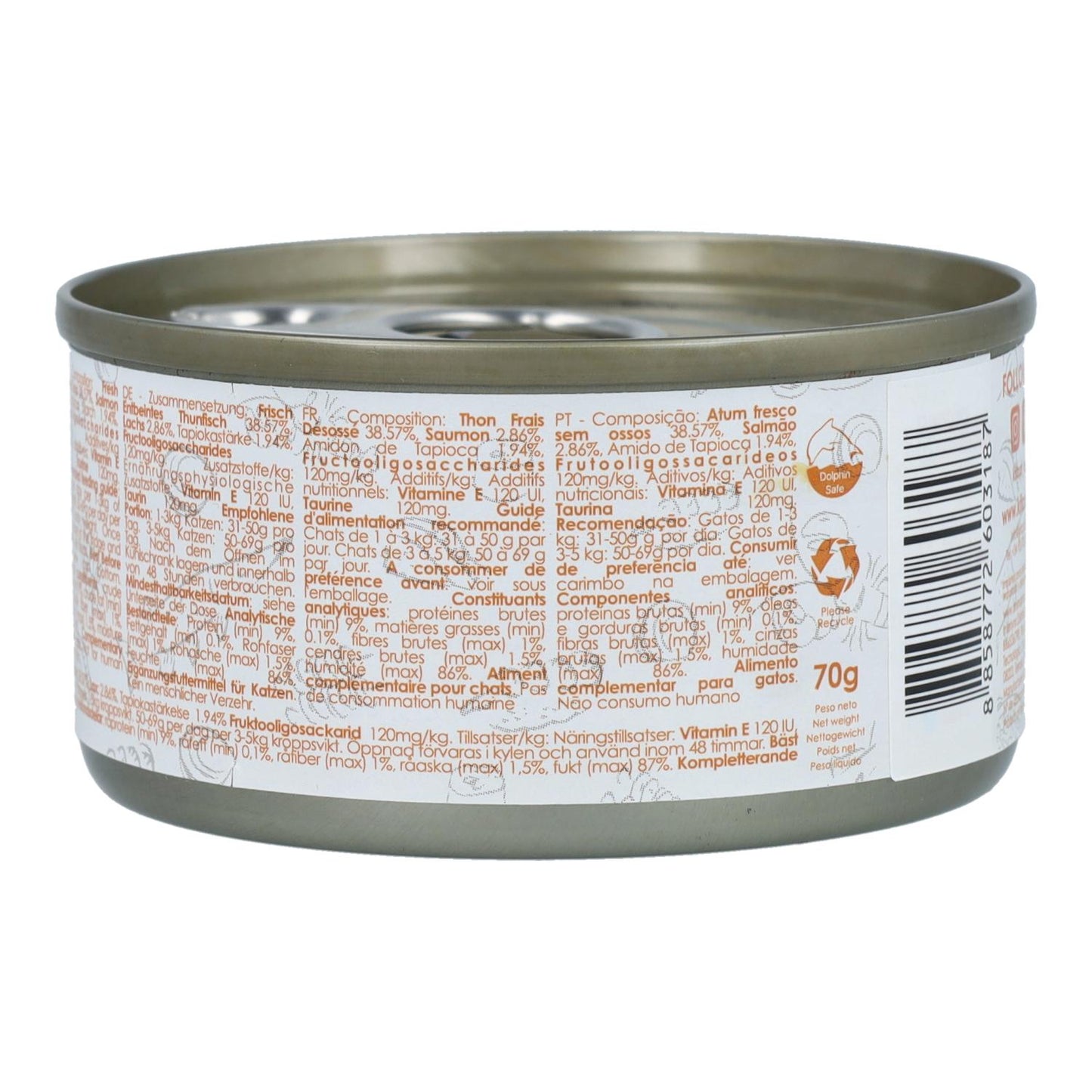 Zestaw 24x Kit Cat Puszka Gravy - Tuńczyk i łosoś 70 g Mokra karma dla kotów w sosie