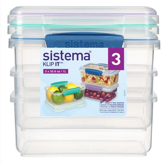 Confezione contenitori ermetici Sistema Klip It 3x1 l