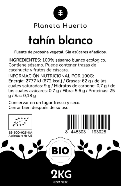 ECO Planeta Huerto White Sesame Tahini 2 kg
