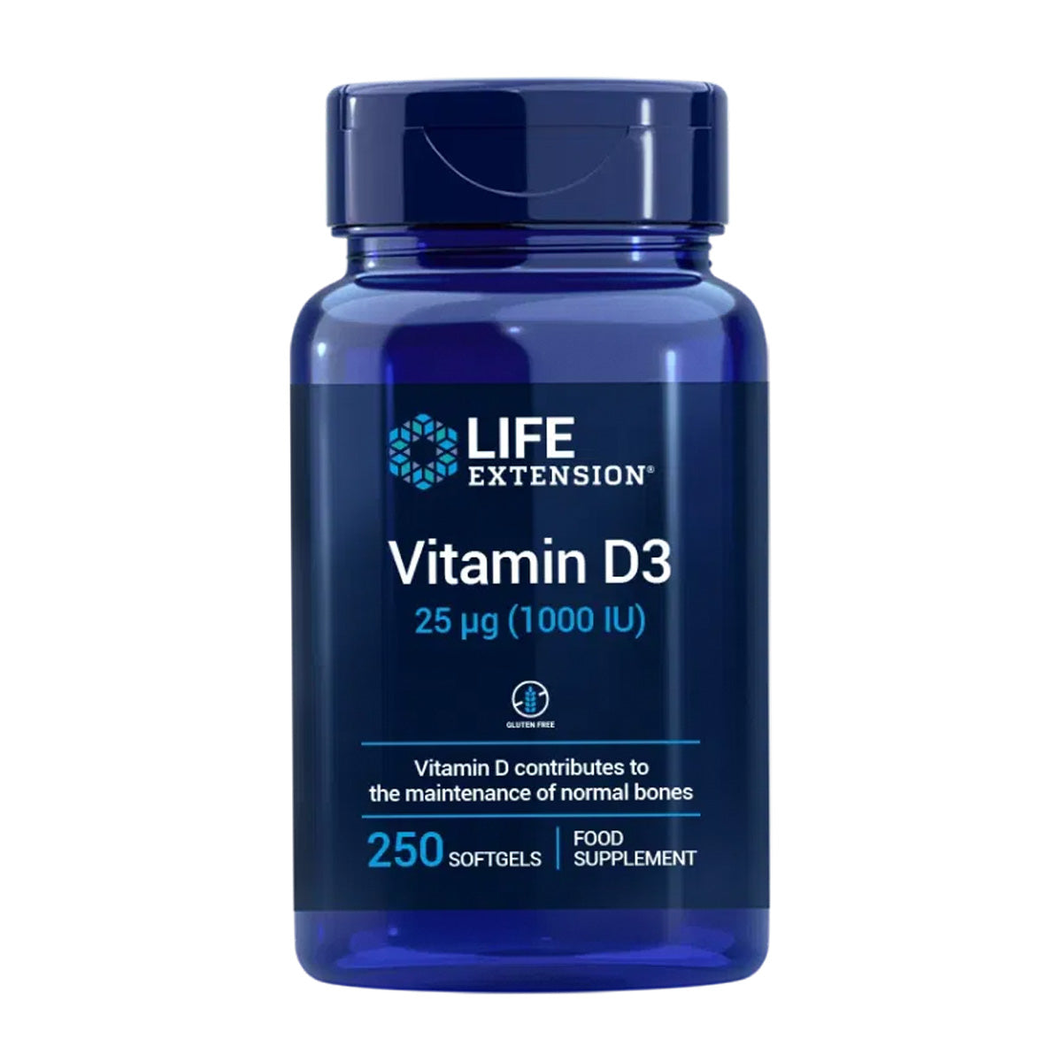 Vitamine D3 1000 IE, Life Extension 250 capsules