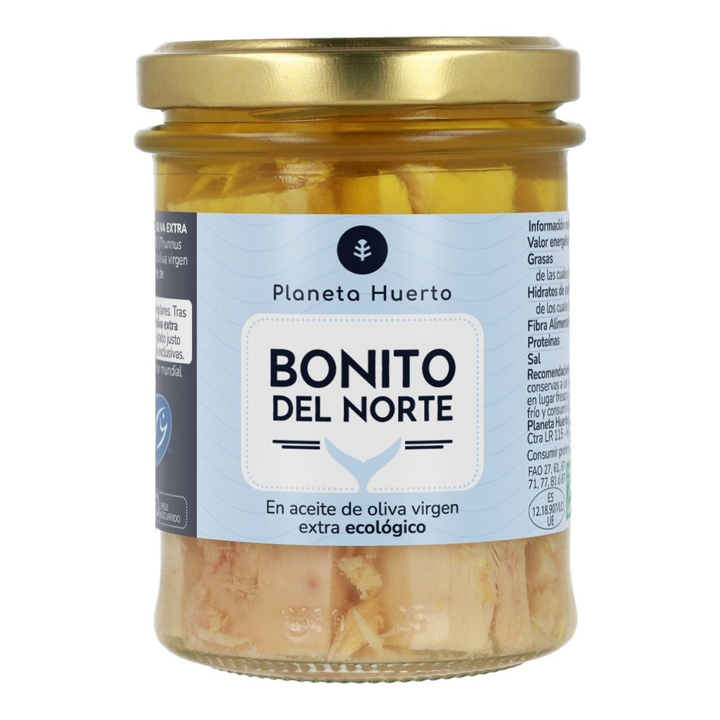 Opakowanie 12x Bonito del Norte w oliwie z oliwek ECO Planeta Huerto 200 g