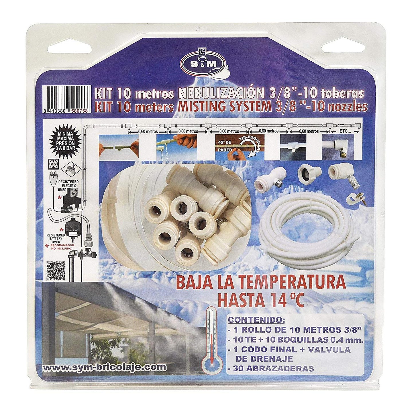Zestaw do nebulizacji 3/8"-10 dysz