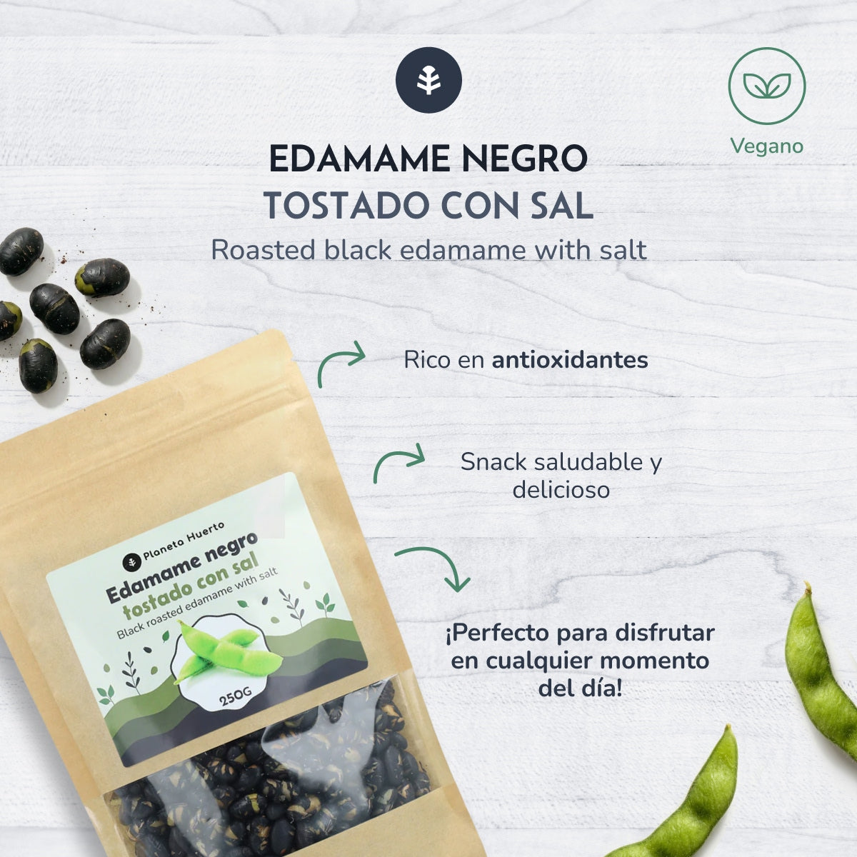 Edamame nero tostato con sale PLaneta Huerto 250gr