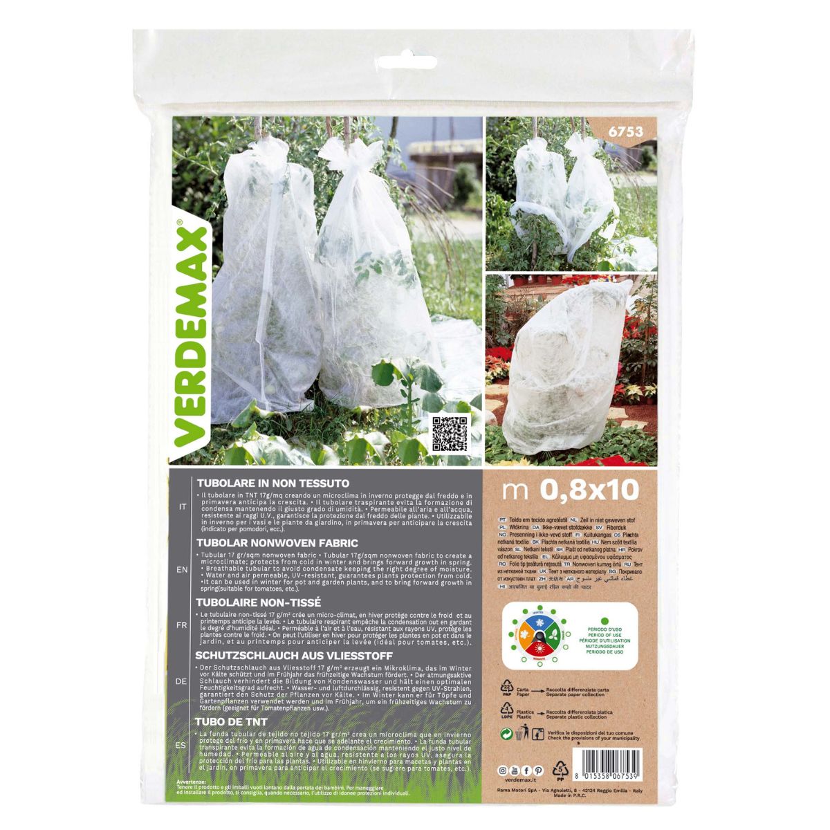 Verdemax tubular frost protection fabric 1.1 x 10 m