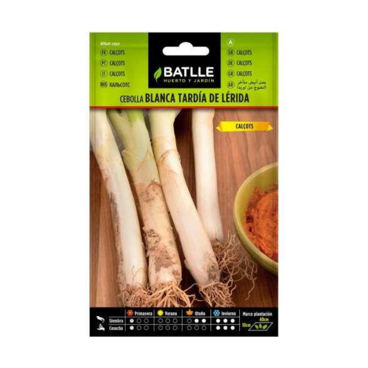 Calçots-frön Sen vitlök från Lérida Batlle