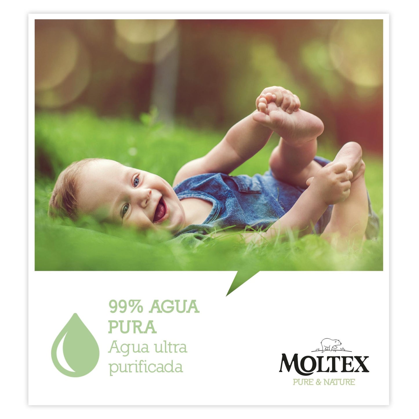 SPECIALERBJUDANDE Moltex Pure & Nature våtservetter, 120 st